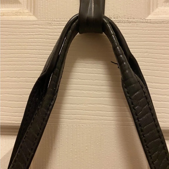 Michael Kors Channing Large Black Pebbled Leather Satchel Shoulder Tote Bag EUC - Picture 11 of 14